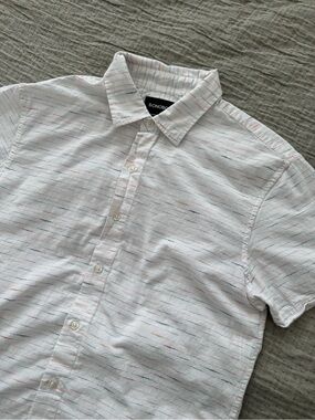 Bonobos Slim Fit Short Sleeve Subtle Stripe Button Down Summer Polo Shirt